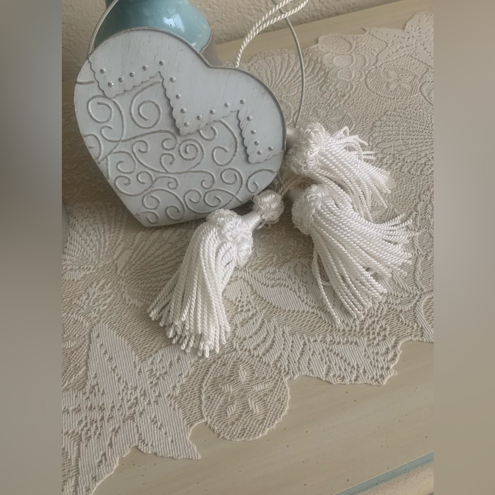 NEW Lot of 3 White Tassels - Picture 8 of 11